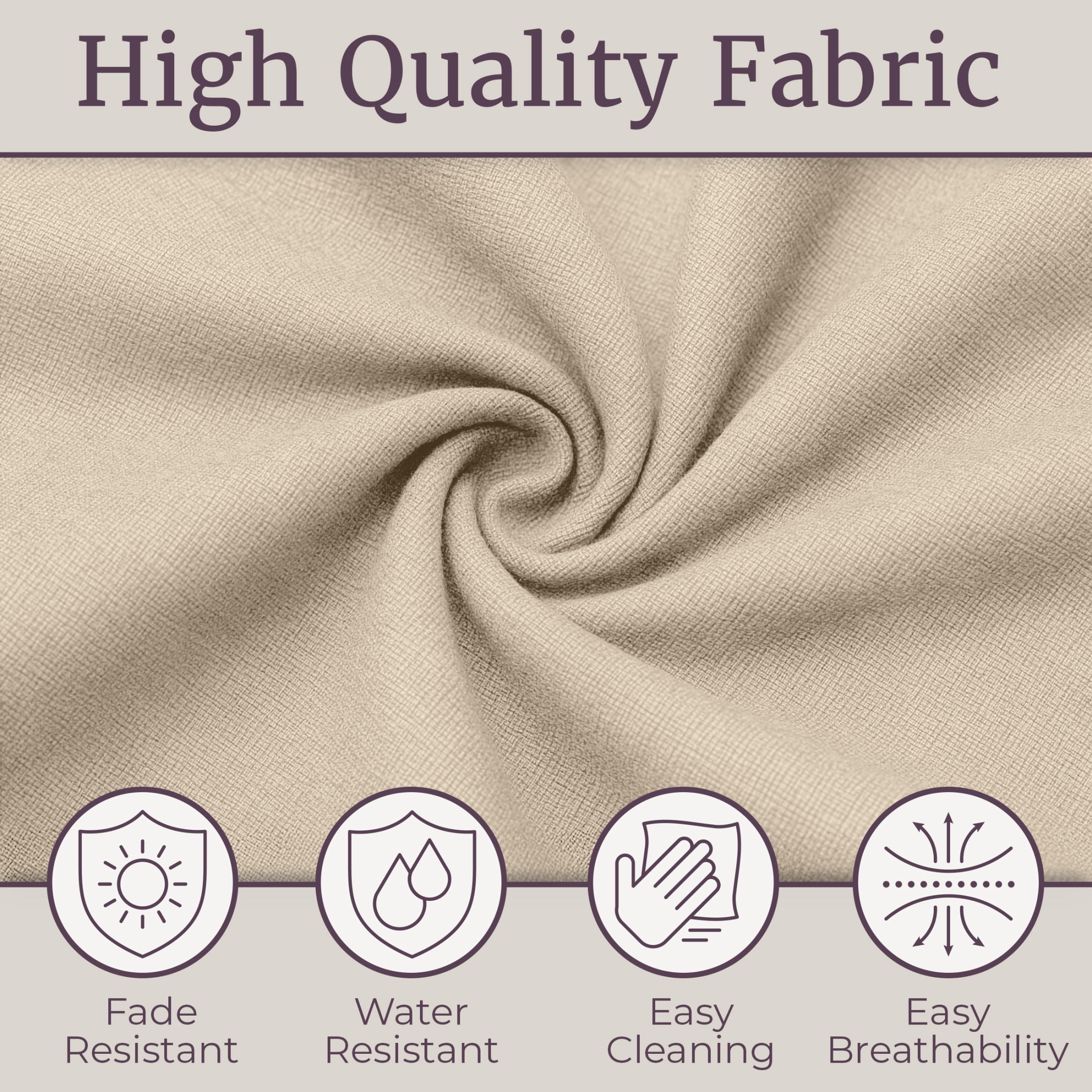 Lavish Home 45x21.5x3in High Back Outdoor Chair Cushion with Ties (Tan)