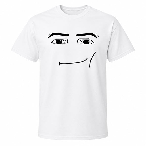 Smirking Face Graphic T-Shirt, Funny Meme Style Unisex Classic Tee