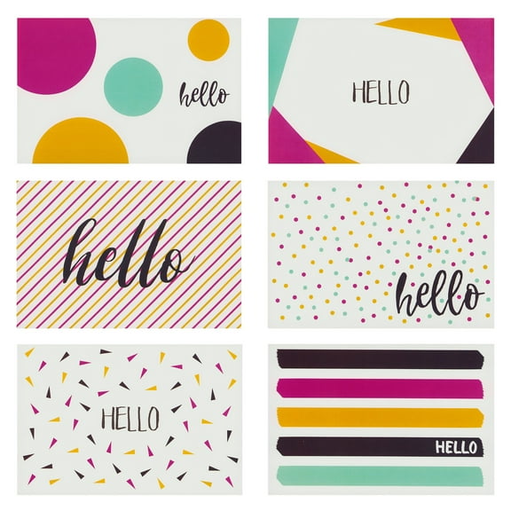 48 Pack Hello All Occasion Greeting Cards with Envelopes, Blank Inside (4x6 In)
