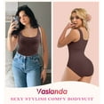 thumbnail image 3 of Vaslanda Women Waist Trainer Seamless Round Neck Tummy Control Shapewear Bodysuit, 3 of 7