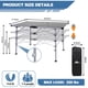 thumbnail image 2 of Mesa de camping portátil Ablazer de 55 x 21,5 pulgadas, ajustable de 58 a 80 cm, 2 of 7