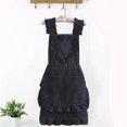 thumbnail image 2 of Canvas Aprons Sleeveless Waist Tie Soft Texture Oil-proof Kitchen Tools Korean-style Cooking Apron for Kitchen, 2 of 7