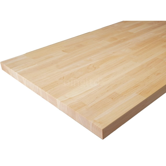 bingltd- 4 ft x 25 in x 1.5 in Unfinished Hevea Solid Wood Butcher Block Countertop With Square Edge