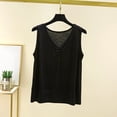 thumbnail image 2 of zbxnLI Womens Sleeveless Pajama Tops V Neck Tank Tops Solid Color Soft Stretch Tank Shirts for Women, 2 of 6