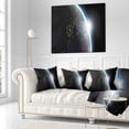 thumbnail image 3 of Designart Earth View with Day and Night Effect - Abstract Throw Pillow - 16x16, 3 of 5