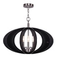 thumbnail image 3 of Woodbridge Lighting Fins Aquatech 3-light Wood Foyer Pendant in Black/Bronze, 3 of 4