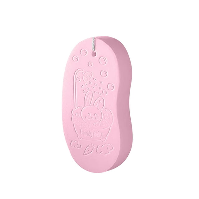 Gentle Exfoliating Bath Sponge for Kids & Babies - Soft Body Scrubber with Lanyard for Sensitive Skin