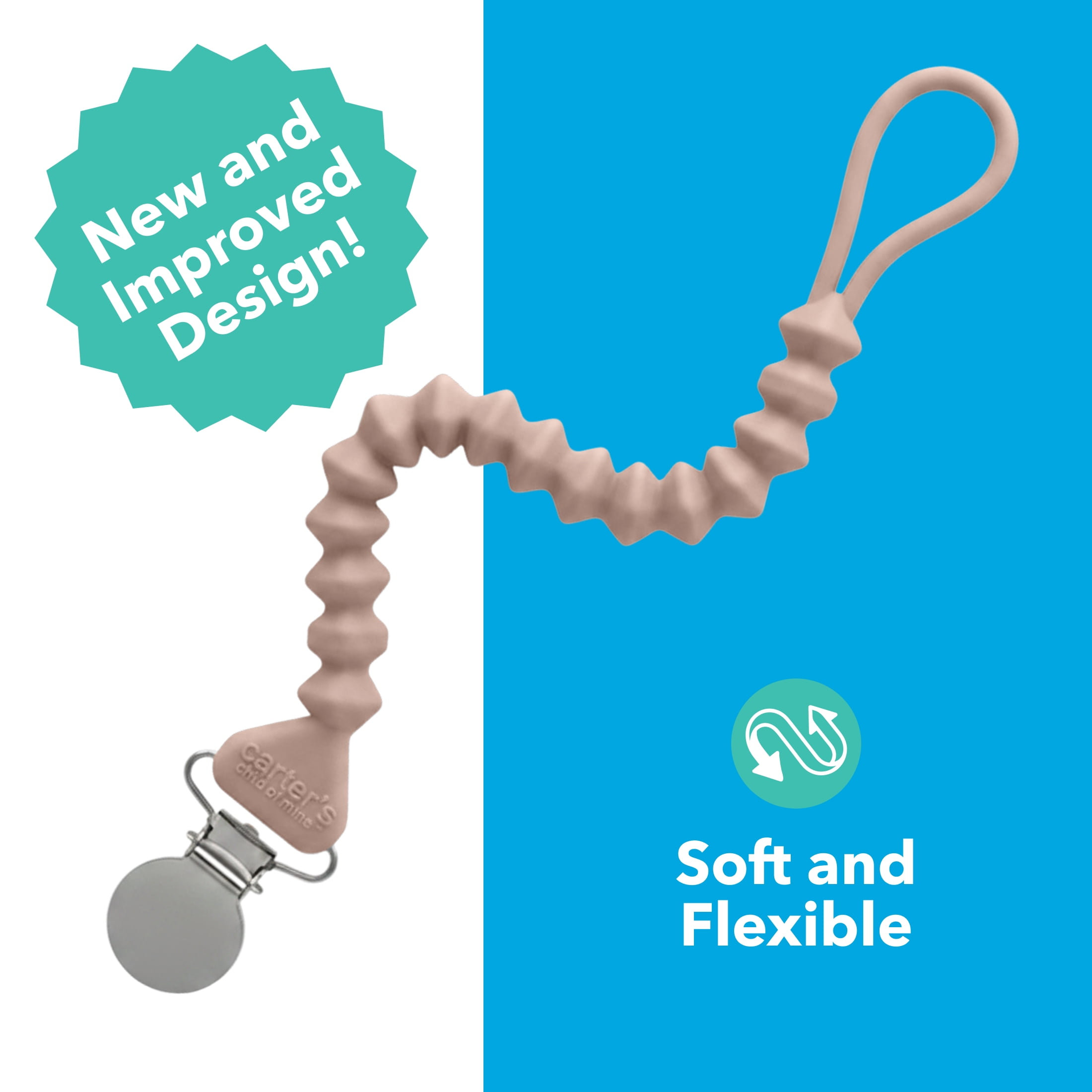 Carter's Child of Mine Baby Unisex Pacifier Clip, One Size