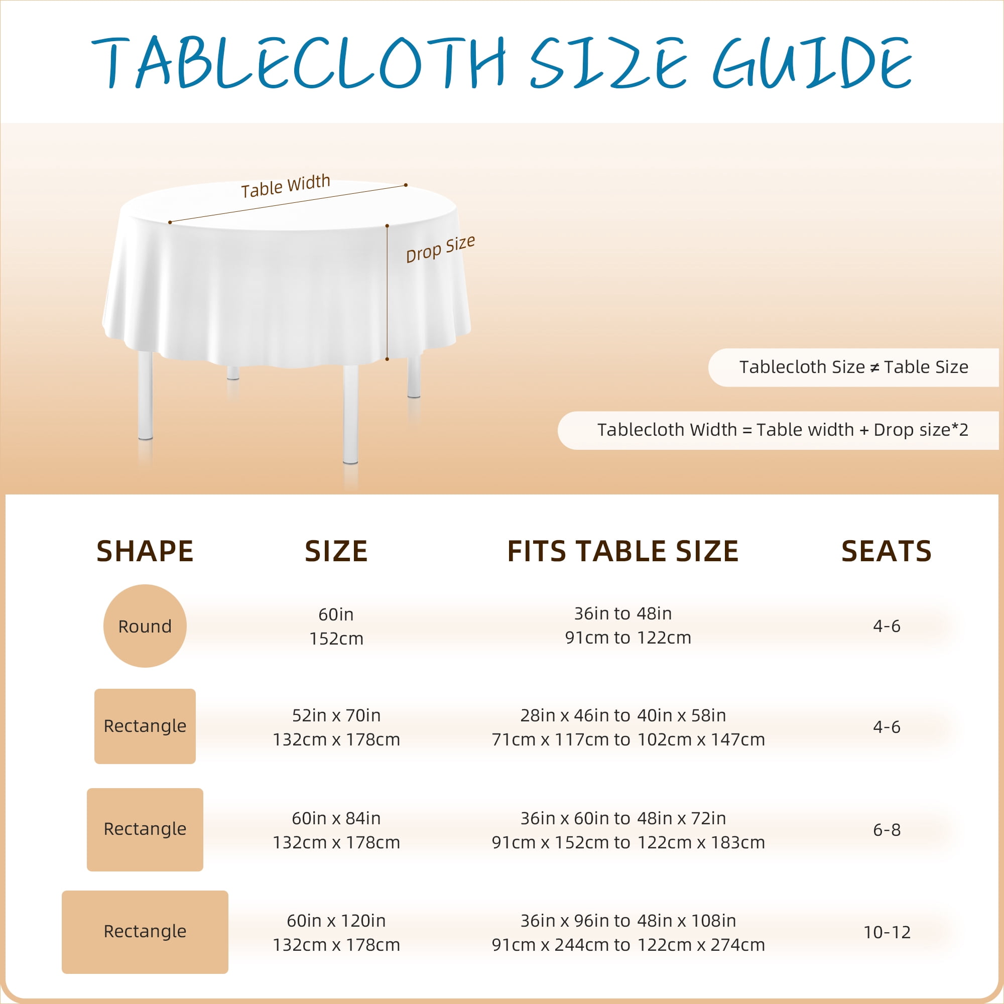 RAY STAR Polyester Christmas Tablecloth 60 inch Round Machine Washable Table Cloths, Thick Can not See Through Heavy Duty Tablecloth