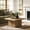 Brownish-Yellow, variant on Fnova 31.5" Square Coffee Table, Modern Farmhouse Center Table, Large Accent Table for Living Room Apartment Lounge Home Decor Furniture