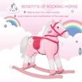 thumbnail image 3 of Kids Plush Rocking Horse Pony Toddler Ride On Animal Rocker with Electronic Sounds 110lbs Capacity, 3 of 6