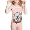 thumbnail image 3 of FOR U DESIGNS Koala Halter Neck Swimwear for Surfing Swimming Quick Dry Beach Swim Bathing Suit for Girls 3-4 Years Old Comfy Pink One Piece Swimsuit Toddler, 3 of 6