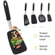 thumbnail image 3 of Nvzi Espátula flexible de silicona resistente al calor, espátula de goma antiadherente grande, utensilios de cocina resistentes, color negro, 4 piezas, 3 of 4