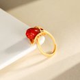 thumbnail image 5 of Womens Natural Red Agate Vintage Open Ring Copper Adjustable Band For Women Fashion Jewelry Handcrafted Gift Box, 5 of 10