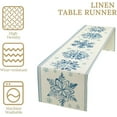 thumbnail image 4 of Christmas Table Runner, Blue Xmas Snowflakes Seasonal Holiday Tabletop Collection Table Runner for Kitchen Dining, Banquet, Restaurant, Outdoor Use 13x36in, 4 of 6