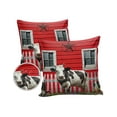 thumbnail image 2 of Outdoor Throw Pillow Cover Rustic Farm Cows Red Barns Star Pattern Waterproof Cushion Covers 2 Pack Nature Plant Flower Pillow Cases Home Decoration for Patio Garden Couch Sofa, 2 of 7
