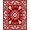 Red, Pattern 1, variant on ODIKA 4'x6' Machine Washable Non-Slip Area Rug, Vintage Yuletide Celebration Decorative Accent High Traffic Rug, Red, 605870