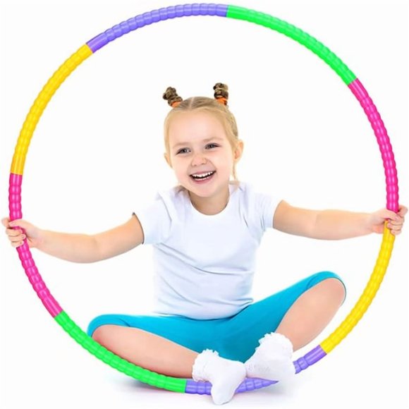 Foldable Hula Hoop for Kids - Removable and Adjustable, Perfect for Dance, Sports, Swimming, Pet Training, Weight Loss and Fitness (2-Pack)