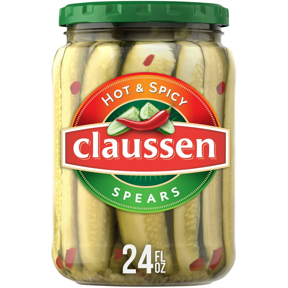Claussen Hot & Spicy Pickle Spears, 24 fl. oz. Jar