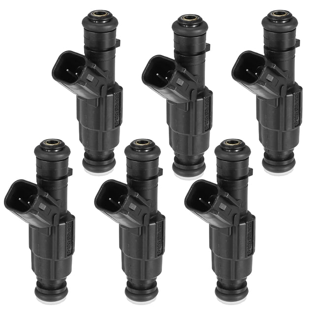 6 Piezas Inyector de Combustible Reemplazo Unique Bargains 0280155923 Negro