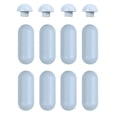 thumbnail image 1 of Juego de tampón de base de inodoro - Paquete de 8 almohadillas acolchadas grises para reparaciones silenciosas y fáciles, 1 of 10