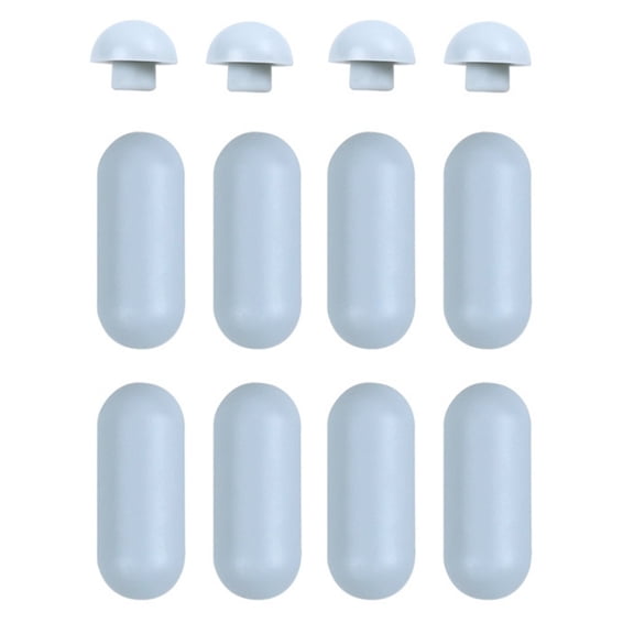 Toilet Base Buffer Set - 8 Pack Gray Cushioned Pads for Quiet, Easy Repairs