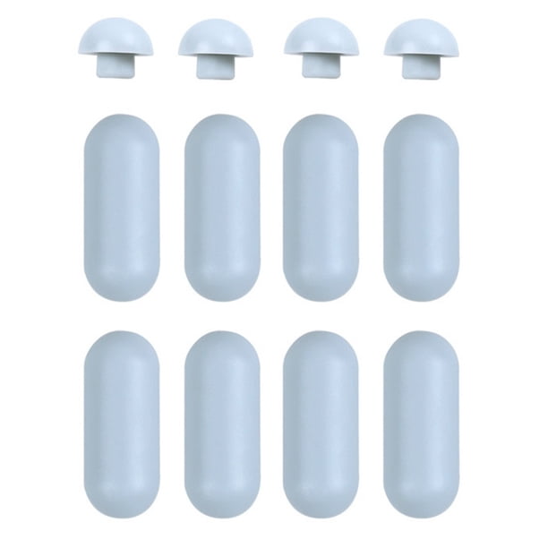 Juego de tampón de base de inodoro - Paquete de 8 almohadillas acolchadas grises para reparaciones silenciosas y fáciles