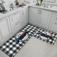 thumbnail image 3 of Black White Plaid Kitchen Rugs and Mats Non Skid Washable Set of 2, Farmhouse Vintage Pumpkin Truck Thanksgiving Kitchen Mats for Floor, Autumn Vintage Under Sink Kitchen Runner Rug, 3 of 6