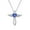 Dark Blue, variant on Cross Necklace for Women, 925 Sterling Silver Cross Pendant with Angel Wing Birthstone Necklace, Faith Gift for Mom Wife Daughter Girlfriend