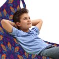 thumbnail image 1 of Mandala Lounger Chair Bag, Vibrant Colored Floral Pattern Eastern Style Vintage Art Desin Print, High Capacity Storage with Handle Container, Lounger Size, Orange Pale Blue Purple, by Ambesonne, 1 of 5