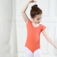 thumbnail image 5 of Ballet Dance Bodysuits for Girls 5-18Y Teens Juniors Short Sleeve Jumpsuits Shorts Casual One-Piece Solid Stretchy Workout Bodysuit Short, 5 of 6