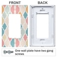 thumbnail image 3 of Yayeee Rocker Switch Wall Plate 1-Gang 4.6"x2.9" Home Decorative Outlet Cover, Pink Abstract Pattern, 3 of 6