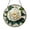 Acrylic 3.5 Inch, variant on Stained Glass Magnolia Flower Suncatcher with Cream White Blossoms and Leafy Background, Decorative Circular Window Art