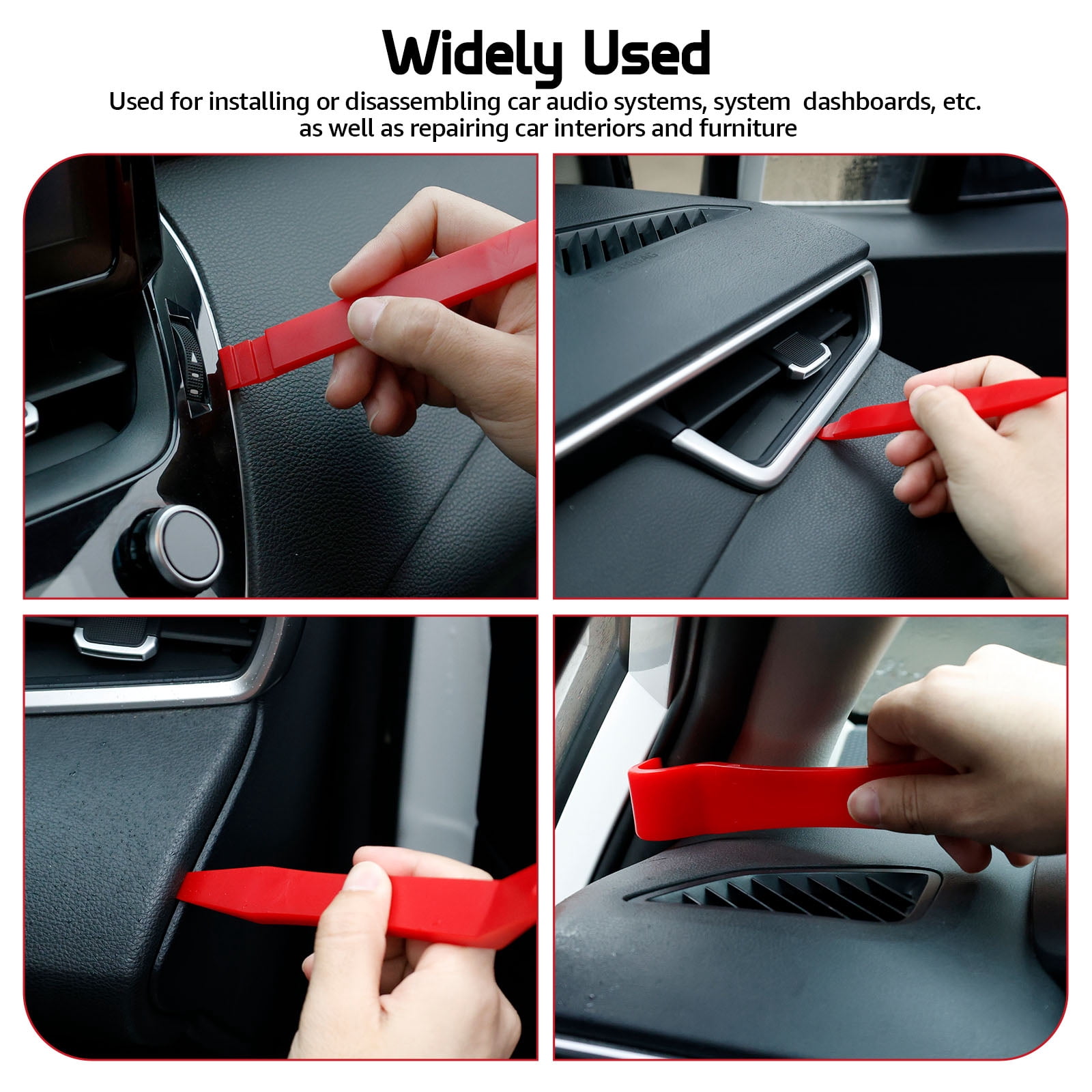 HKJUNFEI 7Pcs Car Trim Removal Tool Versatile Removal Tool with Ergonomic Design Car Door Panel Pry Tool for Rivet Dashboard Molding