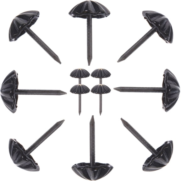HEANUJJ 100Pcs Black Decorative Upholstery Tacks for Furniture Headboards Sofas