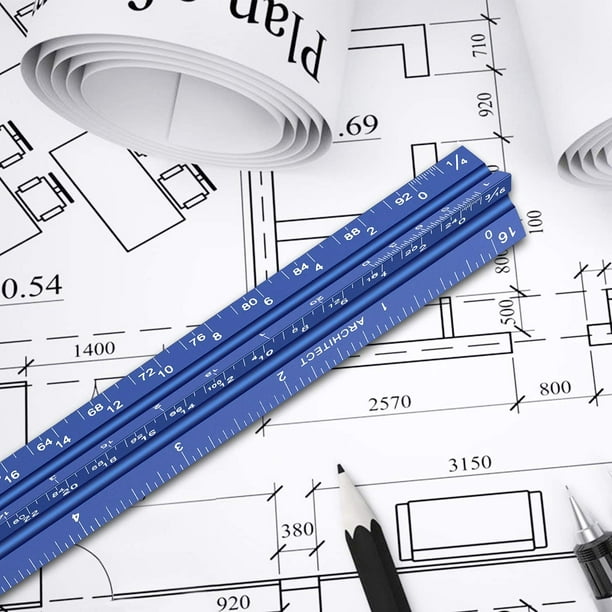 Regla De Escala Arquitectónica De Aluminio De 12 , Para Arqu | Cuotas