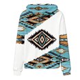 thumbnail image 5 of Western Aztec Hoodies for Women Pullover Casual Vintage Ethnic Geometric Print Long Sleeve Loose Hooded Sweatshirt Tops, 5 of 5