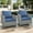 Navy, variant on PARKWELL Outdoor Wicker Swivel Glider Chairs Set of 2,All-Weather Rattan Swivel Rocking Lounge Chair,Patio Swivel Bistro Furniture Sets for Garden, Deck, Backyard,Taupe/Navy