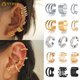 thumbnail image 2 of 12 Unids/set Simple Mariposa Metal Pendientes Para Las Mujeres Perla Oro Plata Cadena Oreja Clip Accesorios De Joyería, 2 of 4