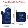 thumbnail image 4 of Galaxy Night Print Oven Mitts and Pot Holders Sets 4 Piece Set Kitchen Women Men Cooking Baking Microwave Heat Resistant, 4 of 6