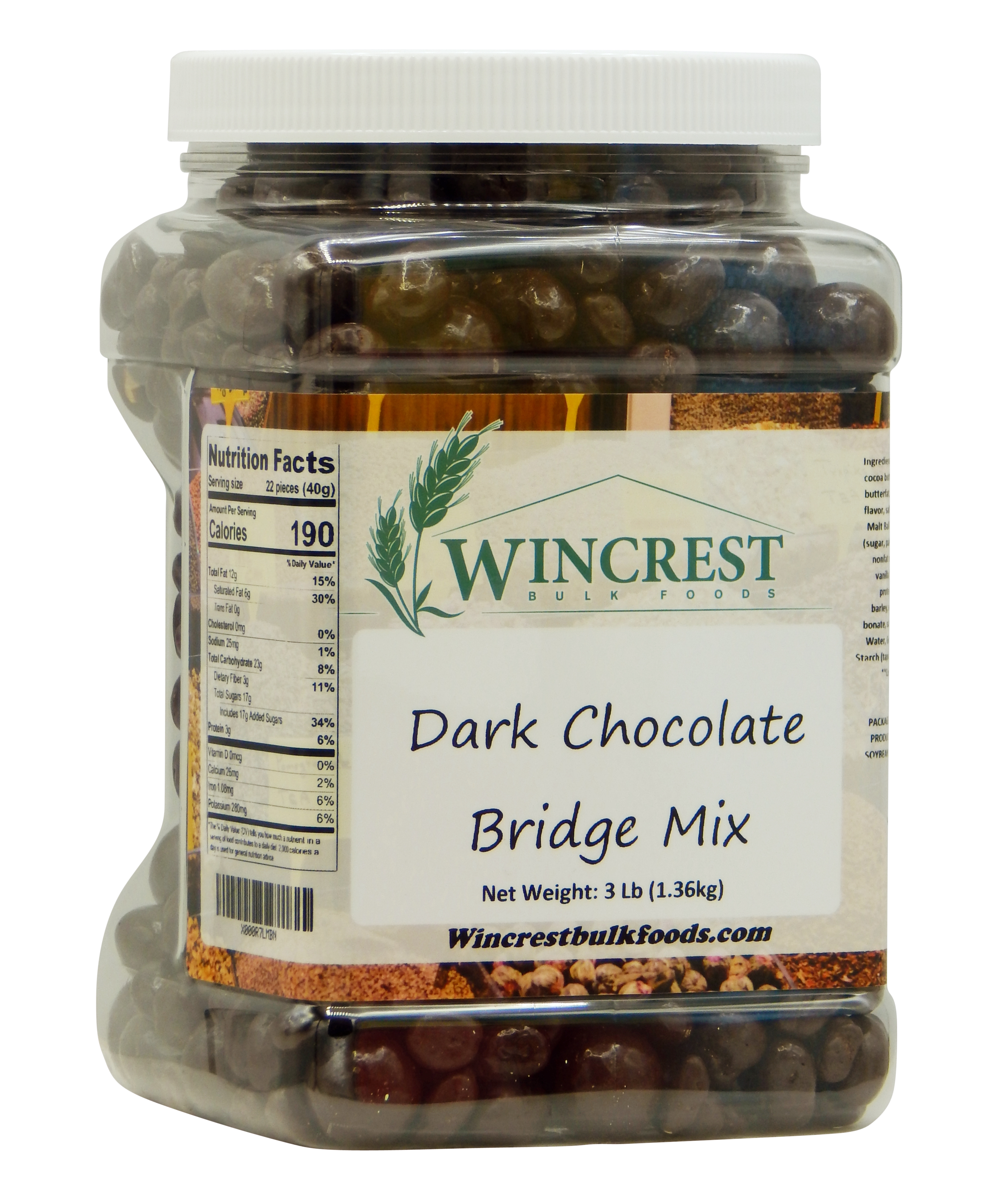 Dark Chocolate Bridge Mix 3 Lb Tub