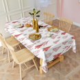 thumbnail image 3 of Red Christmas Tree Pattern Rectangle Tablecloth 60"x120",Waterproof Polyester Rectangle Table Cloth, Wipeable Spillproof Polyester Tablecloth for Dining, Camping, Indoor and Outdoor, 3 of 6