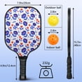 thumbnail image 4 of Pickleball Paddles Set,Pioneer Flower Floral Print Pattern Fiberglass Surface Pickleball Racket Set with 2 Indoor Outdoor Pickleball Balls and Pickleball Bag,Pickle-ball Equipment, 4 of 6