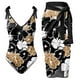 thumbnail image 1 of Gibobby Trajes de Baño para Mujer Traje de baño con estampado de flores y cuello en V para mujer Conjuntos de bikini con falda y delantal(Amarillo,CH), 1 of 4