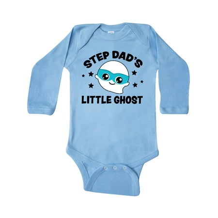 

Inktastic Cute Step Dad s Little Ghost with Stars Gift Baby Boy or Baby Girl Long Sleeve Bodysuit