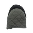 thumbnail image 6 of 1 Pair Short Oven Mitts, Heat Resistant Silicone Kitchen Mini Oven Mitts for 500 Degrees, Non-Slip Grip Surfaces and Hanging Loop Gloves, Baking Grilling Barbecue Microwave Machine Washable (Gray), 6 of 31