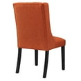 thumbnail image 6 of Modway Baronet Solid Wood and Button Tufted Fabric Dining Chair in Orange, 6 of 8