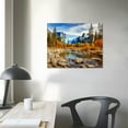 thumbnail image 3 of Nawypu Yosemite Valley Mountain Wall Art Panorama of National Park Canvas Prints Nature Landscape Pictures Wall Decor Fall Stream Forest Painting Artwork for Living Room Home Decorations 20x16 inch, 3 of 4