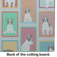 thumbnail image 5 of Lots of Black and White French Bulldog Glass Cutting Board Large 12 in x 15 in, 5 of 5
