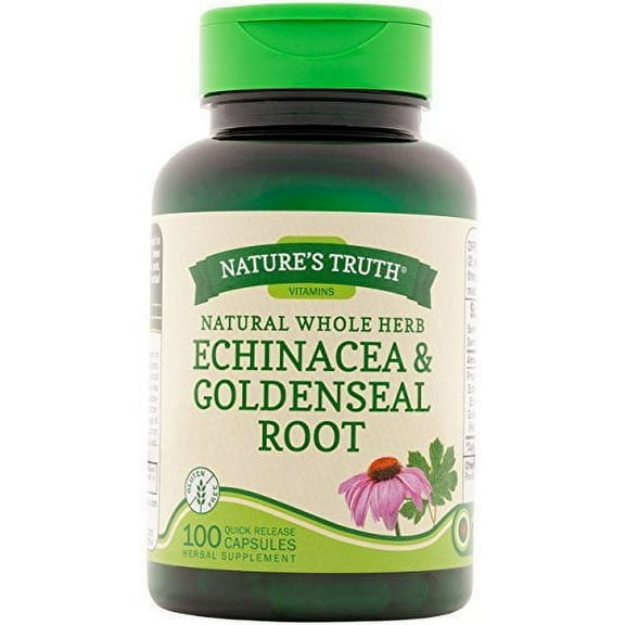 Nature's Truth Echinacea & Goldenseal Root Natural Whole Herb 100ct, 6-Pack
